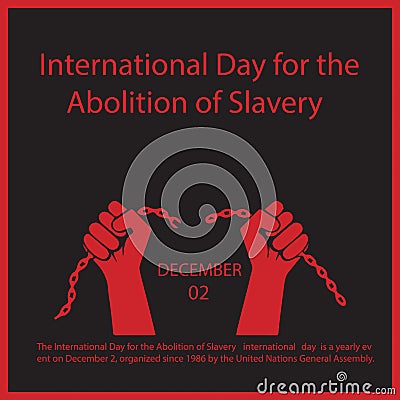 International Day for the Abolition of Slavery Vector Illustration