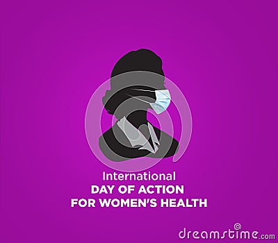 International Day of Action for Women`s Health. Concept isolated on pink background. Stock Photo