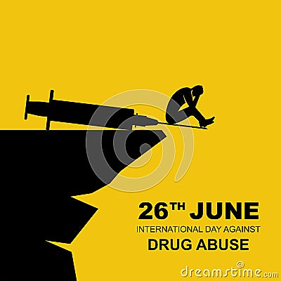 International day against drug abuse vector Vector Illustration