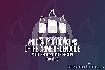 International Day of Commemoration and Dignity of the Victims of the Crime of Genocide and of the Prevention of this Vector Illustration