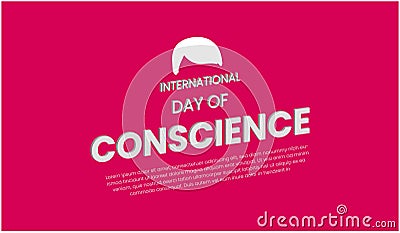 International Day of Conscience design Vector Illustration