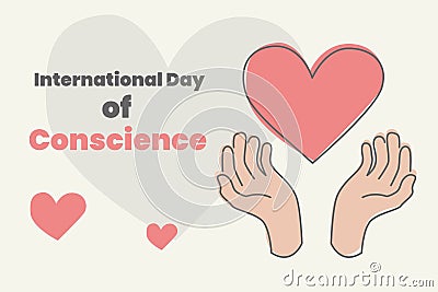 International day of conscience vector for poster or background. Vector Illustration