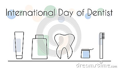 International day of dentist Vector Illustration