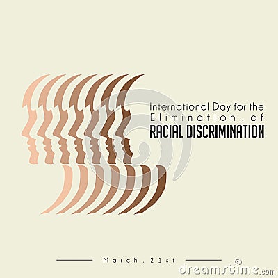 International Day for the Elimination of Racial Discrimination Vector Illustration