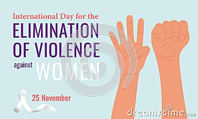 International Day for the Elimination of Violence against Women Vector Illustration
