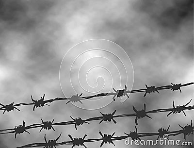 International Day of Fascist Concentration Camps and Ghetto Prisoners Liberation. Black and white vector illustration to the holoc Vector Illustration