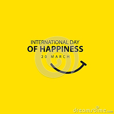 International Day of Happiness Vector Design Illustration Vector Illustration