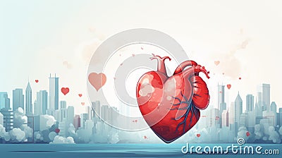 International Day of Interventional Cardiology background, copy space Stock Photo