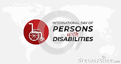 International Day of Persons with Disabilities Background Illustration with Wheelchair Vector Illustration