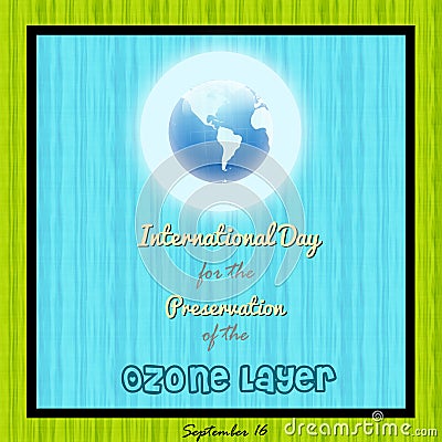 International day for the preservation of the ozone layer Cartoon Illustration