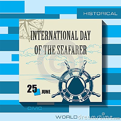 International Day of the Seafarer Vector Illustration