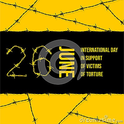 International day in support of victims of torture Vector Illustration