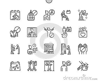 International Day in Support of Victims of Torture Well-crafted Pixel Perfect Vector Thin Line Icons Vector Illustration