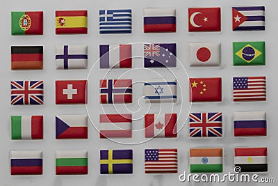 International flag, many country. Stock Photo