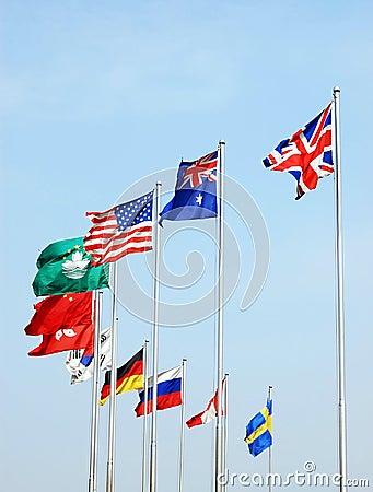 International flags Stock Photo