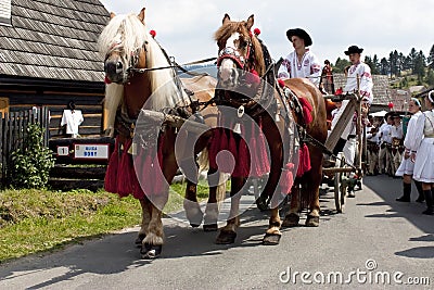 The International folklore festival in Slovakia Editorial Stock Photo