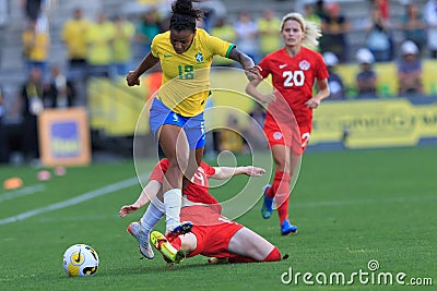 INTERNATIONAL FRIENDLY MATCH 2022: Brazilian Women's Football Team - Brazil vs Canada Editorial Stock Photo