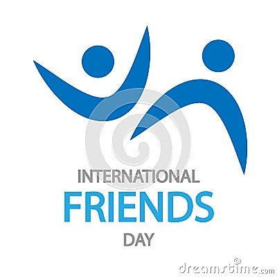 International friends day logo Vector Illustration