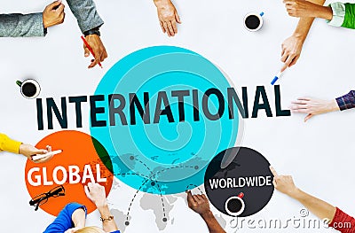 International Global Community Worldwide Trading Concept Stock Photo