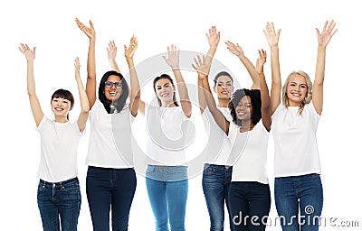 International group of happy smiling women Stock Photo