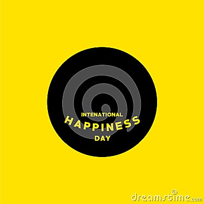 International Happiness Day Vector Design Illustration Stock Photo