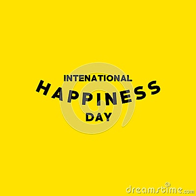 International Happiness Day Vector Design Illustration Stock Photo