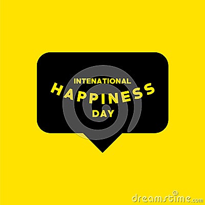International Happiness Day Vector Design Illustration Stock Photo