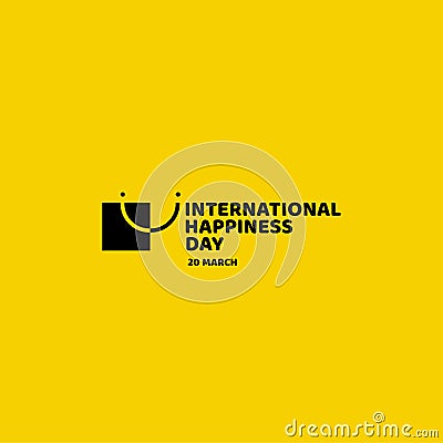 International Happiness Day Vector Template Design Illustration Vector Illustration