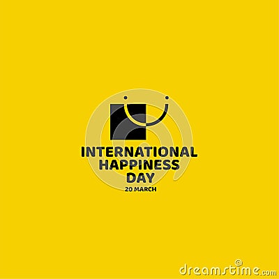 International Happiness Day Vector Template Design Illustration Vector Illustration