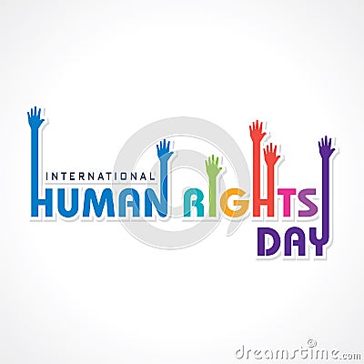 International Human Rights Day -10 December Vector Illustration