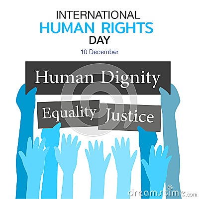 International Human Rights Day - Vector Illustration Vector Illustration