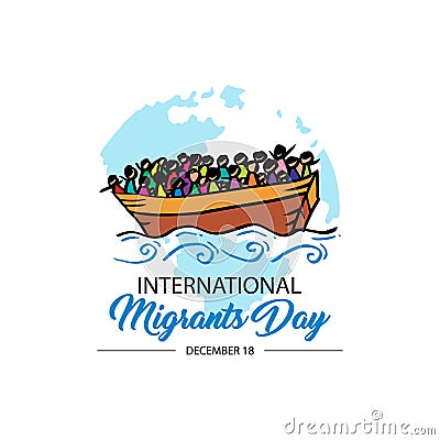 International immigration concept background. December 18 Stock Photo