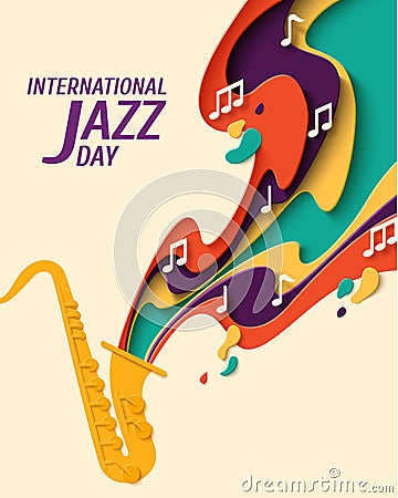 International Jazz Day vector background Vector Illustration