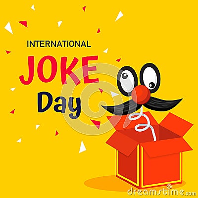 International Joke day vector background or graphic banner Vector Illustration
