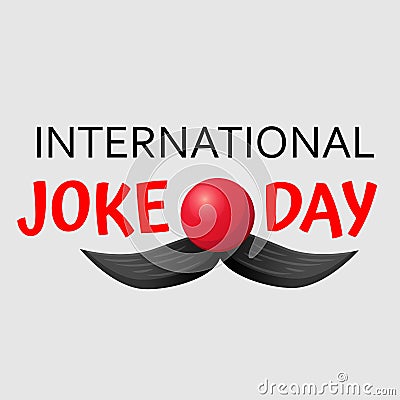 International Joke day vector background or graphic banner Vector Illustration