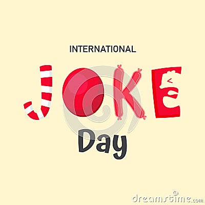 International Joke day vector background or graphic banner Vector Illustration