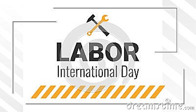 International Labor Day poster vector invitation with Workers Day Vector Illustration