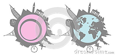 International landmarks Vector Illustration