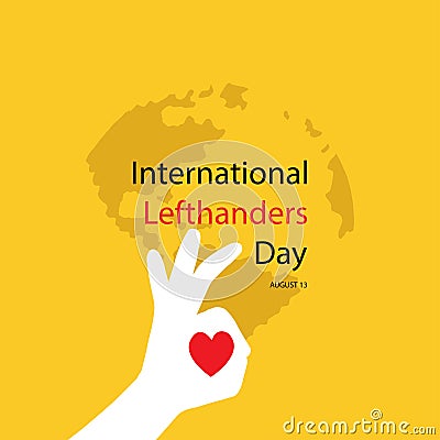 International lefthanders Day. August 13 Stock Photo