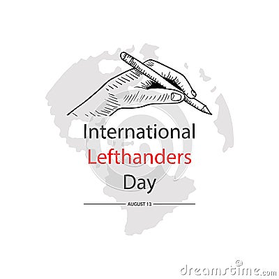 International lefthanders Day. August 13 Stock Photo