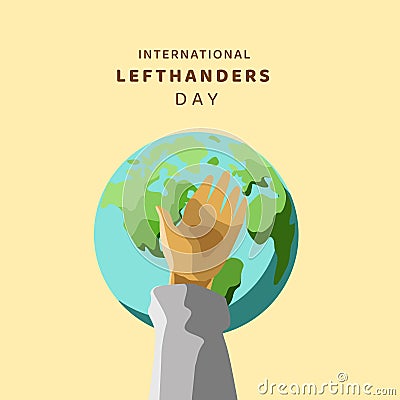 International Lefthanders Day Vector Illustration