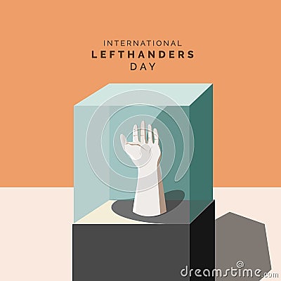 International Lefthanders Day Vector Illustration