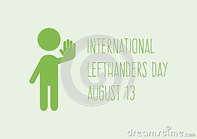 International Lefthanders Day vector Stock Photo