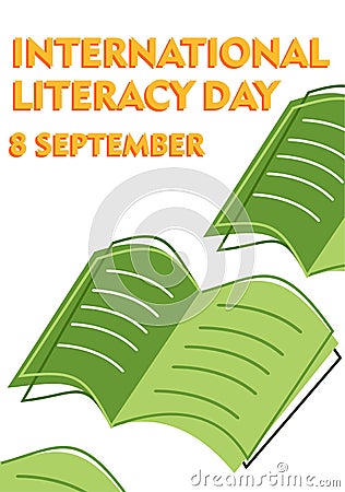 International literacy day celebration education design vector illustration Vector Illustration