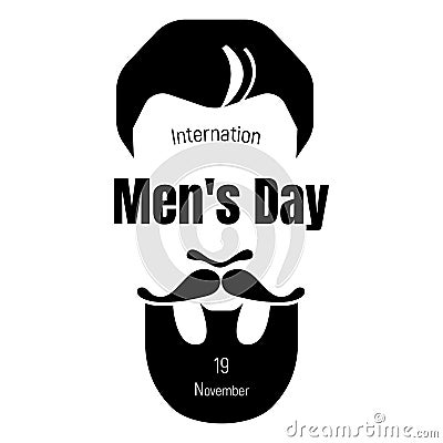 International mens day icon, simple style Vector Illustration