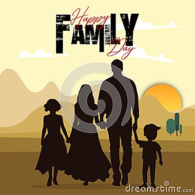 Global Family Day Vector Illustration