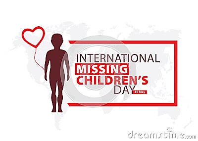 International Missing Children`s Day. Forget me not flowers. Lost children. Vector Illustration
