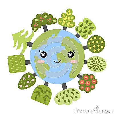 International Mother Earth Day Vector Illustration