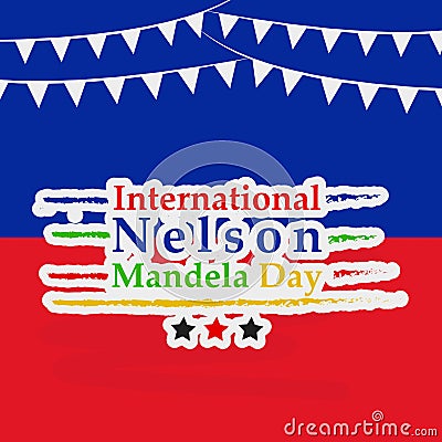 International Nelson Mandela Day Vector Illustration