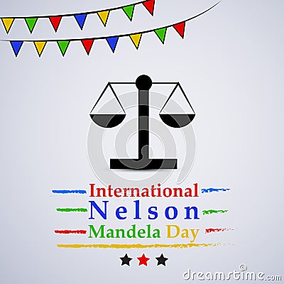 International Nelson Mandela Day Vector Illustration